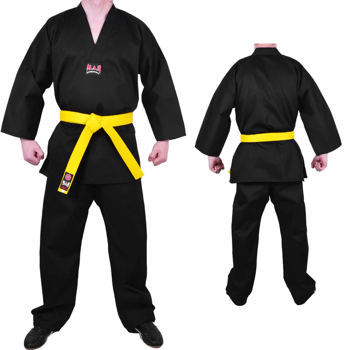 Black V Neck Karate Uniform
